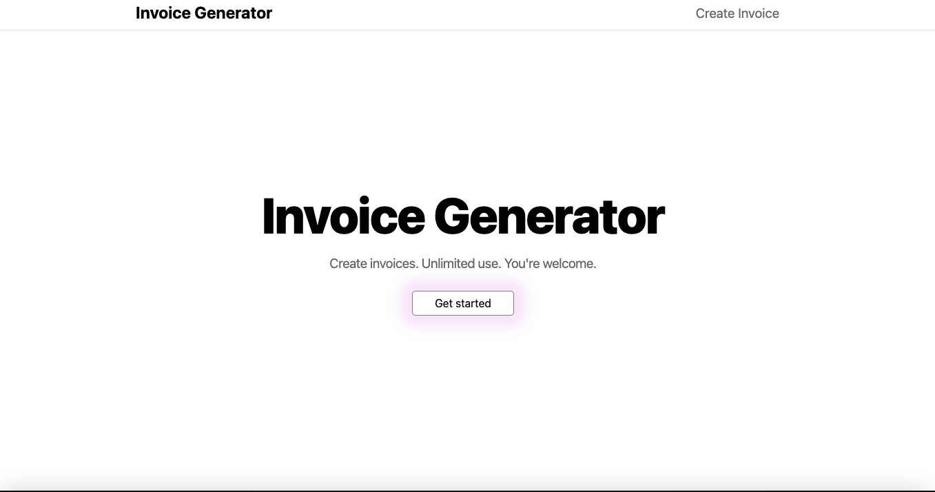 Project poster: Invoice Generator
